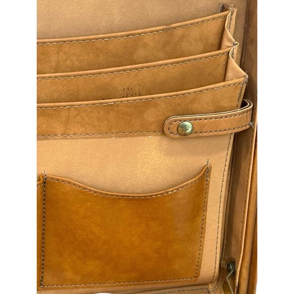 HARTMANN Tan Belting Leather Briefcase 5” Attache Hardcase Travel Vintage - Picture 14 of 16